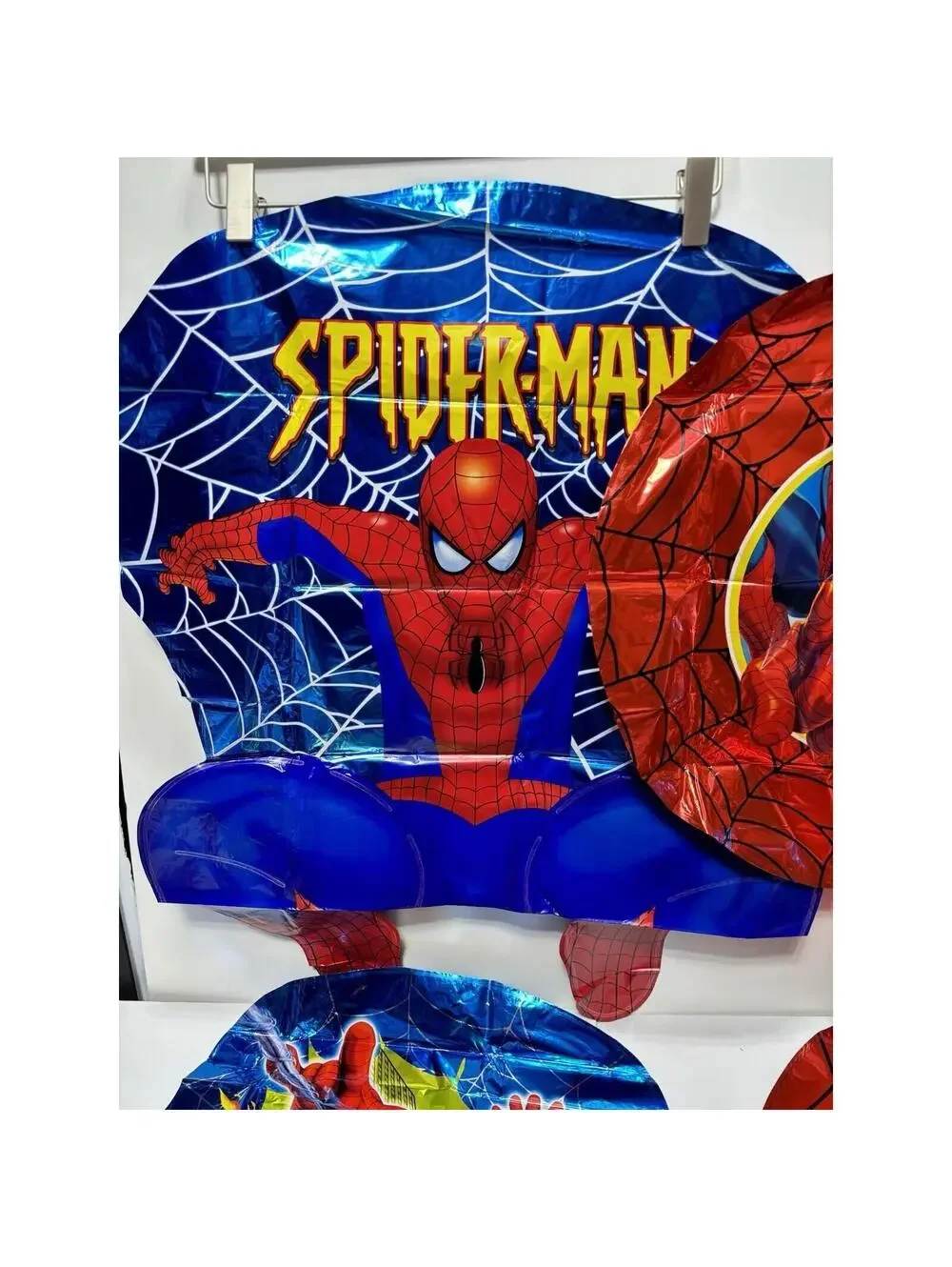 7pc Set Spiderman Foil Balloons - Birthday Party Decoration Superhero Theme
